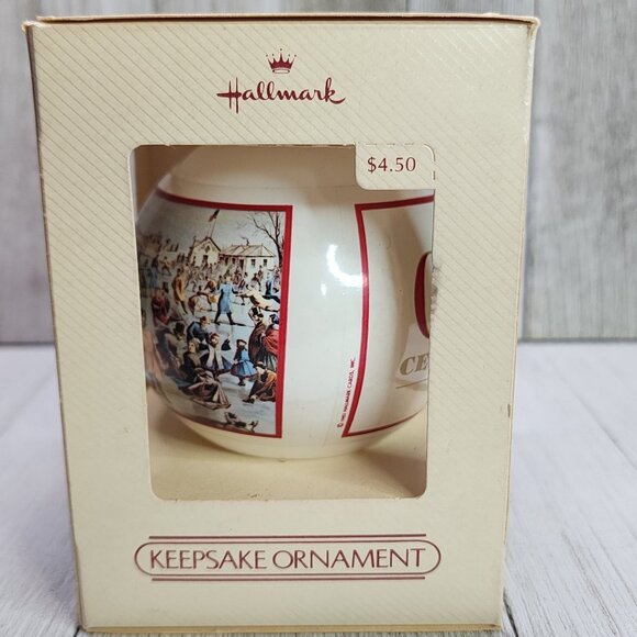 Vintage Hallmark Keepsake Ornament Currier and Ives Christmas 1983 - Picture 4 of 7